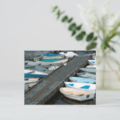 Row Boats bij Dock Briefkaart (Staand voorkant)