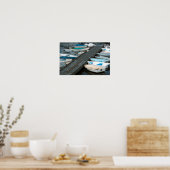 Row Boats bij Dock Poster (Keuken)