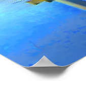 Row Boats op Blue Water Lake Poster (Hoek)