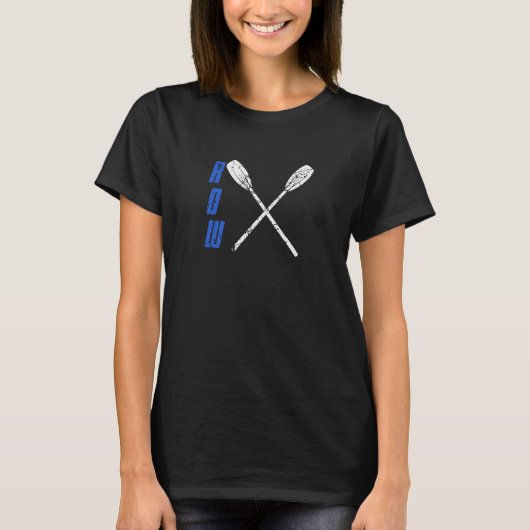 Row Coxswain Roeier Verdrietig T-shirt (Voorkant)