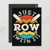 Row gewoon met het grappige roeiteam briefkaart (Voorkant / Achterkant)