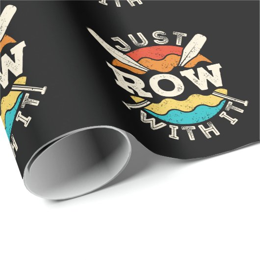 Row gewoon met het grappige roeiteam cadeaupapier (Rol Hoek)