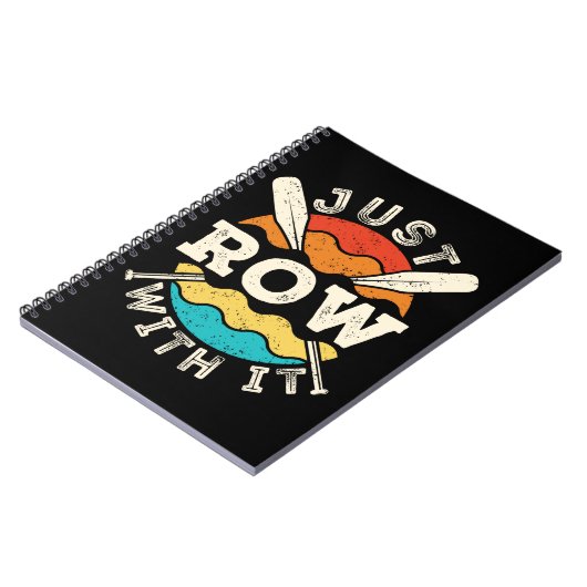 Row gewoon met het grappige roeiteam notitieboek (Linkerzijde)