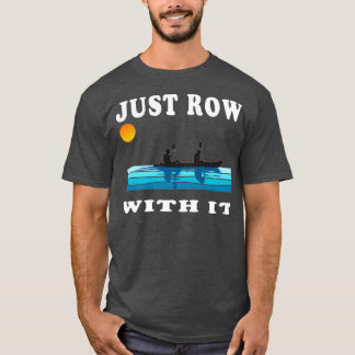 Row gewoon met het Kayak Retro Rowing Art met een T-shirt