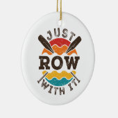 Row gewoon met het rolteam van het roeperingsteam  keramisch ornament (Rechts)