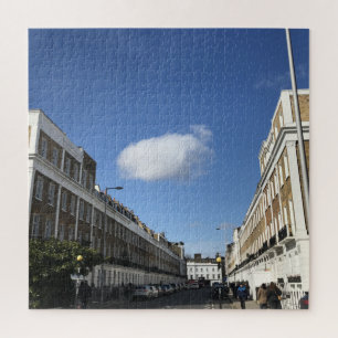 Row Homes and Blue Skies, Chelsea, Londen, Verenig Legpuzzel