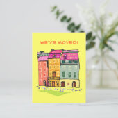 Row House We hebben verhuisd Adreswijziging Nieuwe Aankondigingskaart (Staand voorkant)