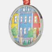 Row Houses Metalen Ornament (Links)