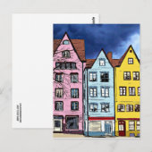 ROW HOUSSEN ART COLORFUL BRIEFKAART (Voorkant / Achterkant)