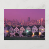 Row-huizen op zonsondergang in San Francisco Briefkaart (Voorkant)