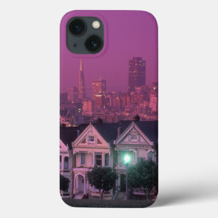Row-huizen op zonsondergang in San Francisco iPhone 13 Hoesje