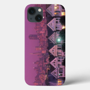Row-huizen op zonsondergang in San Francisco Case-Mate iPhone Case