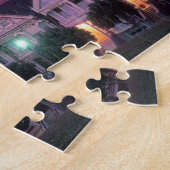 Row-huizen op zonsondergang in San Francisco Legpuzzel (Zijkant)