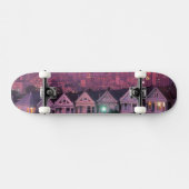 Row-huizen op zonsondergang in San Francisco Persoonlijk Skateboard (Horizontaal)