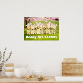 Row of Puppy Bunnies Poster (Keuken)