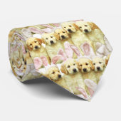 Row of Puppy Bunnies Stropdas (Opgerold)