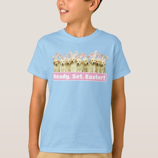 Row of Puppy Bunnies T-shirt (Voorkant)