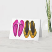 Row of Shoes Wenskaart Kaart (Voorkant)