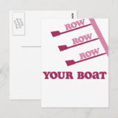 Row Row Row Row Row uw boot Briefkaart (Voorkant / Achterkant)