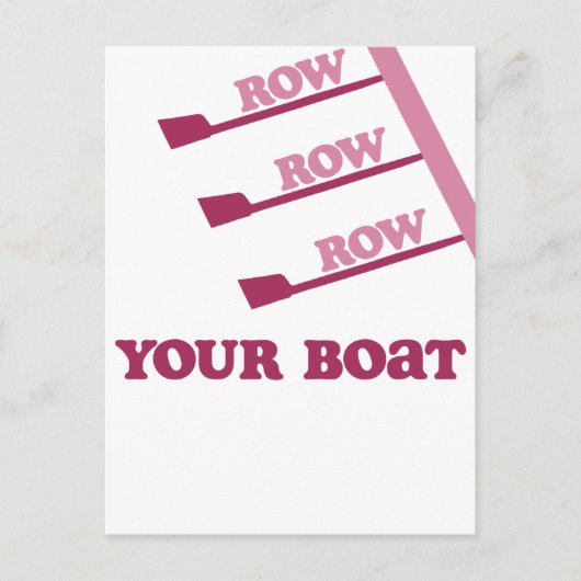 Row Row Row Row Row uw boot Briefkaart (Voorkant)