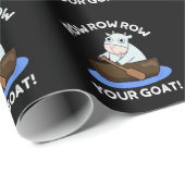 Row Row Row uw geit Funny Animal Pun Dark BG Cadeaupapier (Rol Hoek)