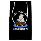 Row Row Row uw geit Funny Animal Pun Dark BG Klein Cadeauzakje (Voorkant)