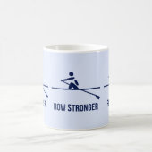 Row sterker harder sneller motivatie tweekleurige koffiemok (Center)