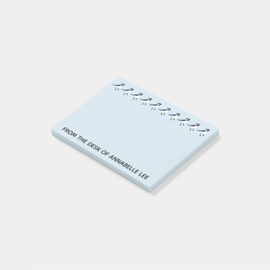 Row van Bluejays personaliseren Post-it® Notes (Schuin)
