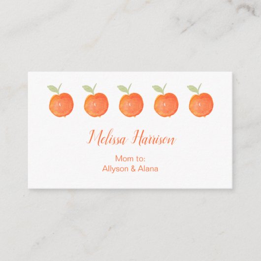 Row van de Griekse mammie van Peaches Row. Visitekaartje (Voorkant)