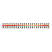 Row van de rode kerstkraker drummers grosgrain lint (Voorkant)