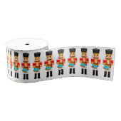 Row van de rode kerstkraker drummers grosgrain lint (Spoel)