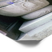 Row van Jizo monk standbeelden met bib en pet - Ja Poster (Hoek)