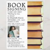 Row van oude boeken, schrijvers die het Boeken ond Flyer (Voorkant)