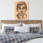 Rowan Atkinson, ook bekend onder de naam Mr Bean Canvas Afdruk (Insitu (Slaapkamer))