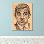 Rowan Atkinson, ook bekend onder de naam Mr Bean Canvas Afdruk (Insitu (Houten vloer))