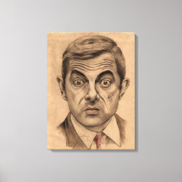 Rowan Atkinson, ook bekend onder de naam Mr Bean Canvas Afdruk