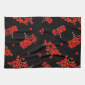 Rowan Berry Kitchen Towel Black Theedoek (Horizontaal)