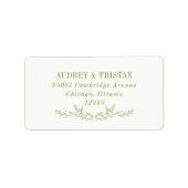 ROWAN Botanical Return Address Label (Voorkant)