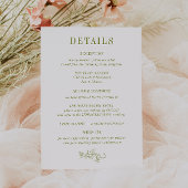 ROWAN Botanical Wedding Details Card Kaart