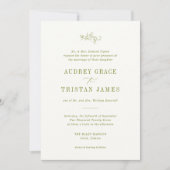 ROWAN | Botanical Wedding Invitation Kaart (Voorkant)