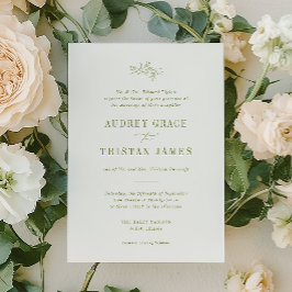 ROWAN | Botanical Wedding Invitation Kaart