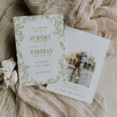 ROWAN Botanical Wedding Photo Save The Date