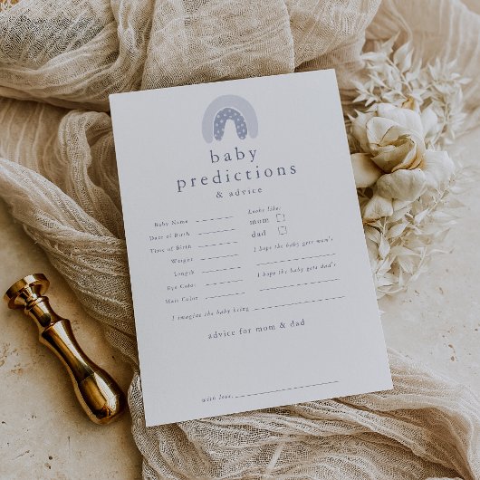 ROWAN Boy Baby Voorspellingen Baby shower Game Kaa Kaart