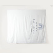 ROWAN Boy Blue Boho Regenboog Baby shower Achtergr Wandkleed (Voorkant (horizontaal))