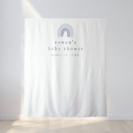 ROWAN Boy Blue Boho Regenboog Baby shower Achtergr Wandkleed