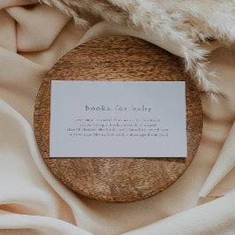 ROWAN Boy Blue Eenvoudig Baby shower Boeken voor B Informatiekaartje