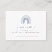 ROWAN Boy Boho Regenboog Baby shower Luier Raffle Informatiekaartje (Voorkant)