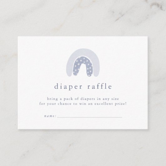 ROWAN Boy Boho Regenboog Baby shower Luier Raffle Informatiekaartje (Voorkant)