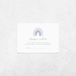 ROWAN Boy Boho Regenboog Baby shower Luier Raffle Informatiekaartje
