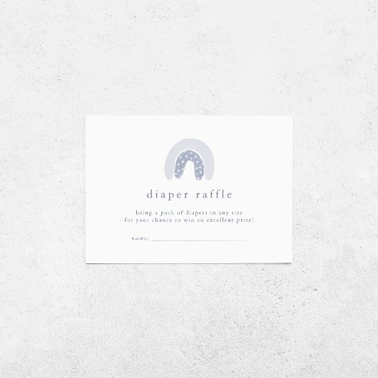 ROWAN Boy Boho Regenboog Baby shower Luier Raffle Informatiekaartje